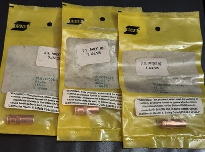 ESAB 36566 PT-26 Copper Welding Electrode Replacement Part. Lot Of 3 Individuals