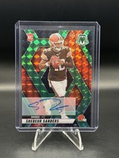 2025 Panini Mosaic SHEDEUR SANDERS RC CHOICE FUSION BLACK & GREEN AUTO # /25