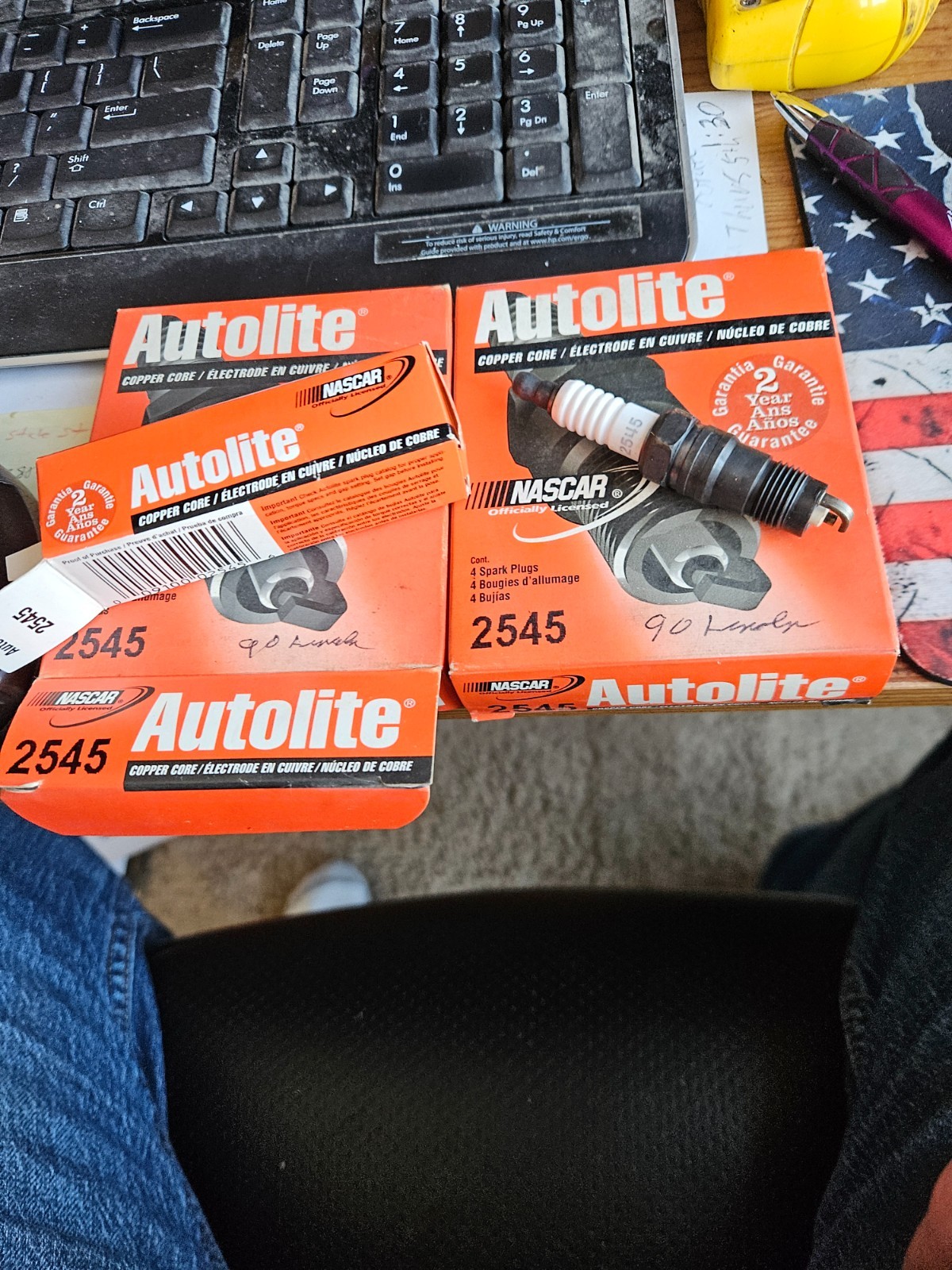 8 NOS AUTOLITE 2545 copper core spark plugs