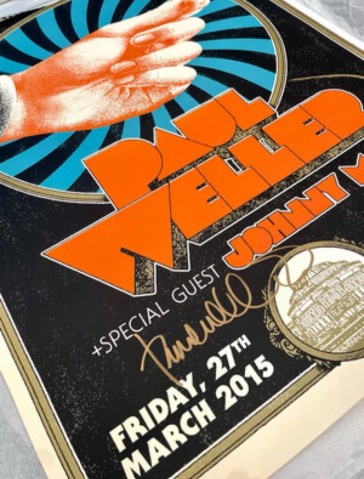 Paul Weller SIGNED & NUMBERED Gig Poster in Handmade Display COA Music Autograph - Image 3 of 4