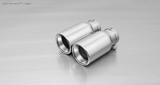 Remus Edelstahl Endrohrsatz 2x90mm rund eingerollt gerade