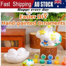 Easter Bunny DIY Hand-painted Ornaments Children's Dolls Graffiti Foam Eggs set