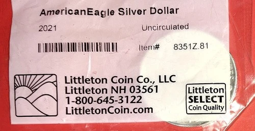 2021 American Eagle Liberty Silver Dollar (Uncirculated) Littleton Coin Co 1 Oz