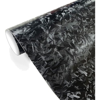 Forged Carbon Folie 30x150cm Auto Motorrad Fahrrad Vinyl Klebefolie Schwarz