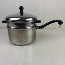 Farberware 3 Qt Stainless Steel Aluminum Clad Double Boiler Pot With Lid