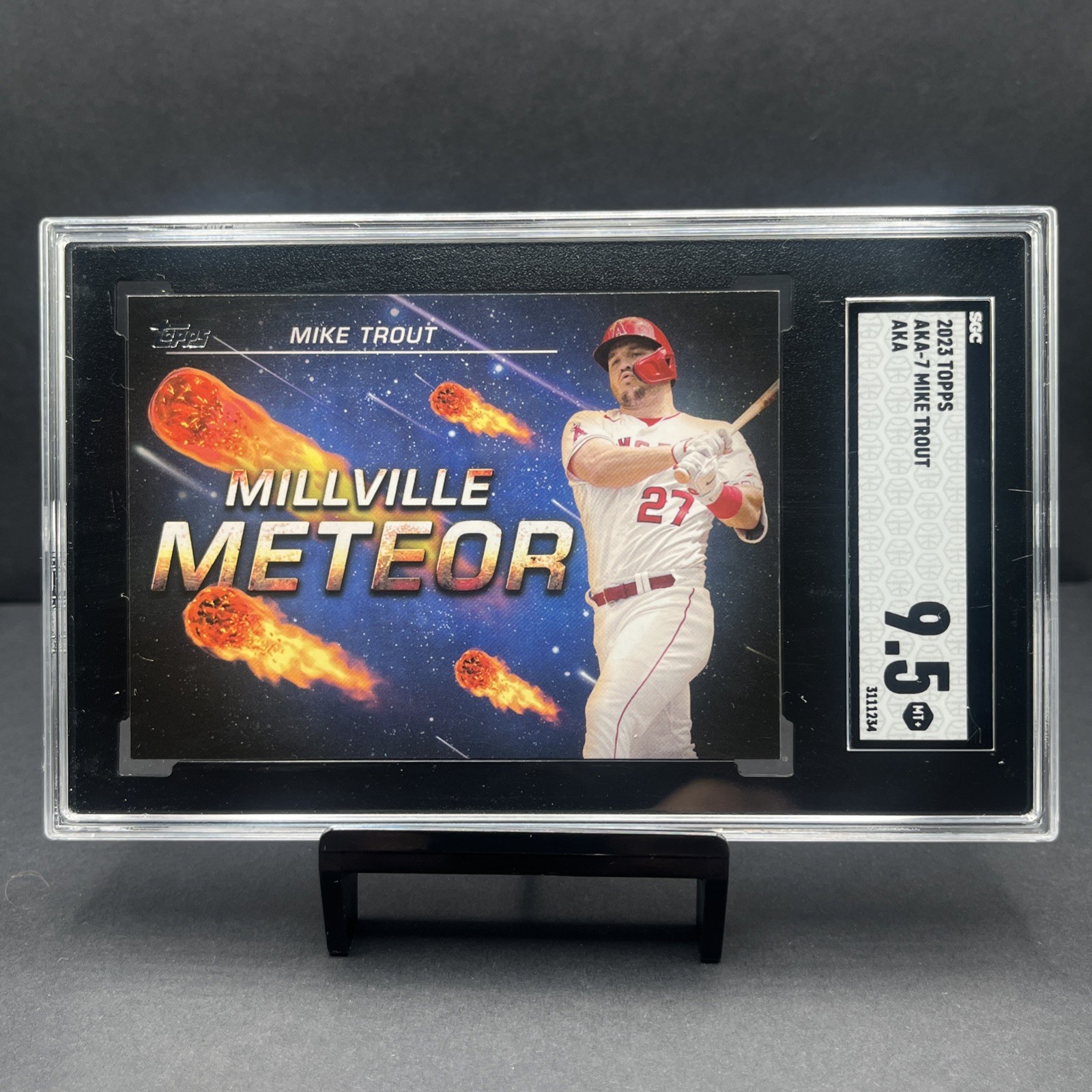 Mike Trout  2023 Topps #AKA-7 Millville Meteor SSP Insert Case Hit SGC9 Angels🔥