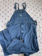 NEW Liberty Overalls Denim Bib Overalls Mens 44x32 Blue 100 Cotton Workwear