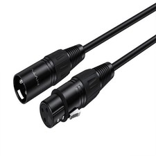 XLR Male to Female 3 Pin Balanced Mic Cable Shielded Extension Pro Audio Cord
