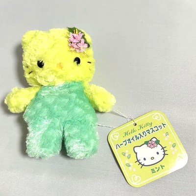 Rare Heisei Retro Hello Kitty Sanrio Plush Toy Mascot Keychain