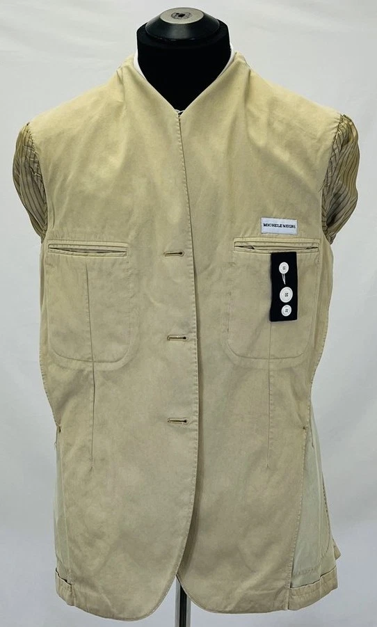 Casaco esportivo MICHELE NEGRI exclusivo designer italiano masculino jaqueta blazer tamanho 40 R - Imagem 4 de 4