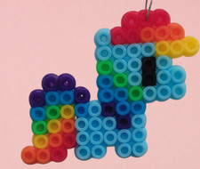 rainbow dash from my little pony hand-made out of perler beads