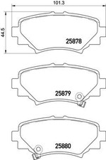 Bremsbelagsatz Hinten Akebono-System für Mazda 3 BM Limo 13-19