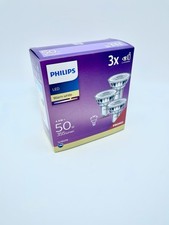 Philips GU10 LED 4.6W 50W 355lm Warm White Light bulbs 3 Pack