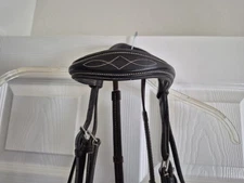 Exion Hunter Anatomic English Bridle With Reins & Eggbutt Snaffle, Dark Brown