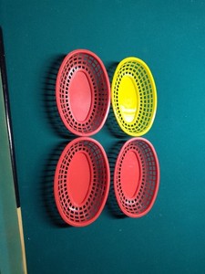 Vintage Plastic Snack Baskets Fast Food Made in USA Tablecraft Set Of 4 Picnic
