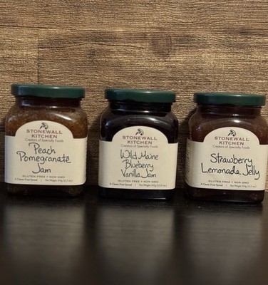 Stonewall Kitchen Variety of Jams 12.5oz Product of USA since 1991 - 3 Jars