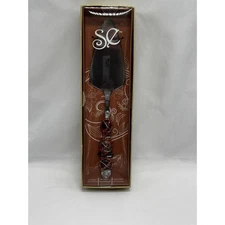 Handcrafted Stainless Steel Pie Server Tubular Amber Handle New Old Stock