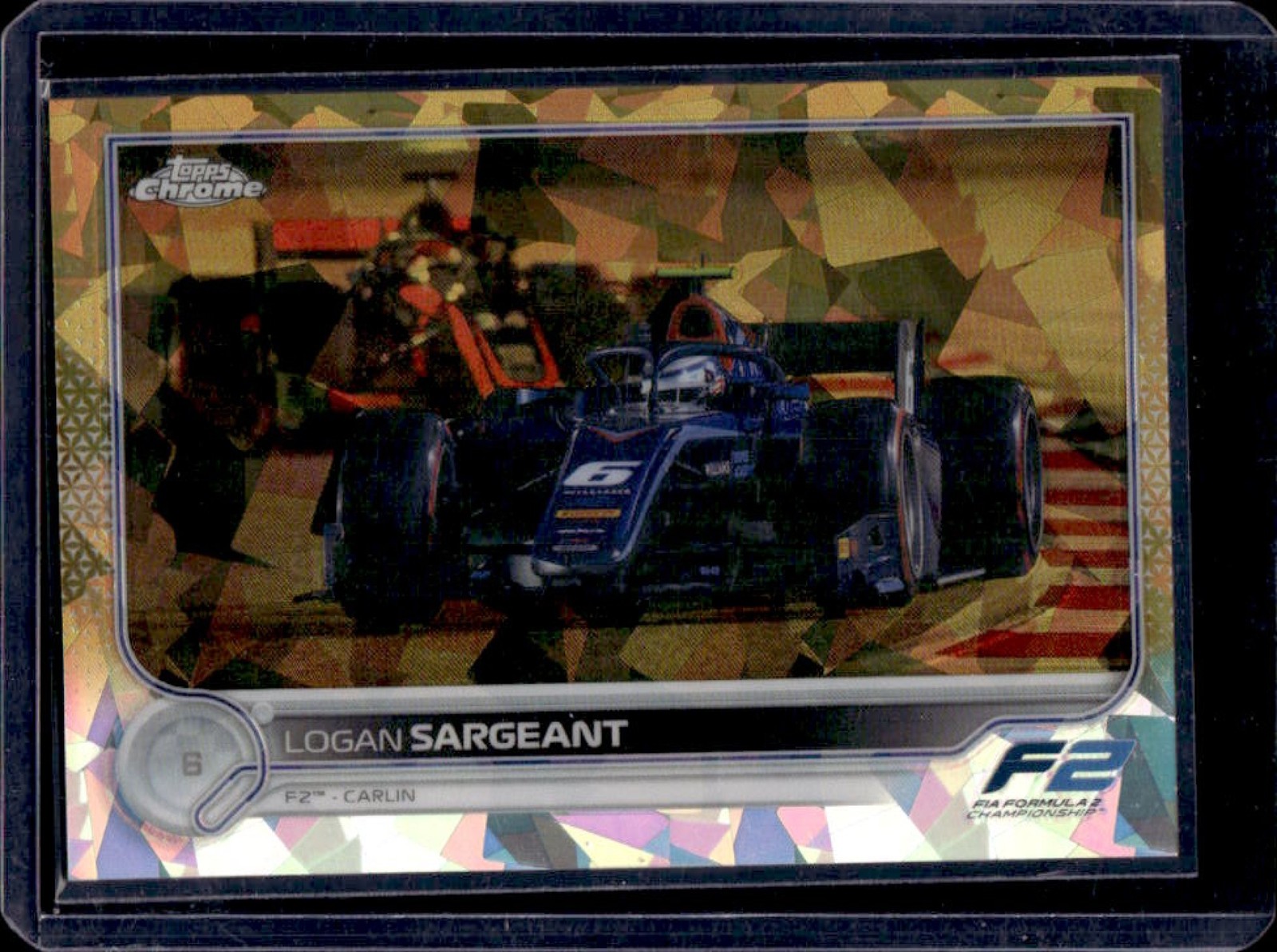 2022 Topps Chrome Sapphire F1 Logan Sargeant Refractor Gold #/50