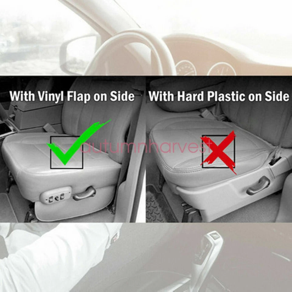 Cubierta de asiento delantera de cuero gris + cojín de espuma para Dodge Ram 1500 2500 2006-2009 Foto 2 de 4