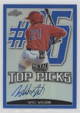 2019 Leaf Metal Draft Top Picks Blue 25/30 Will Wilson #TP-WW1 Auto 0b0