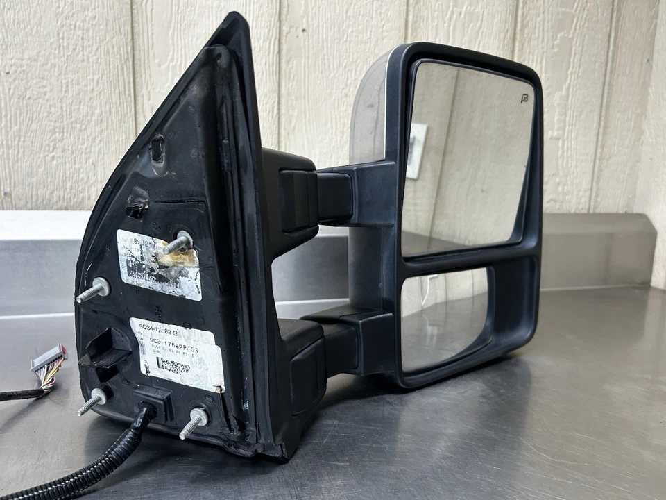 08-16 FORD F250 F350 PASSENGER RIGHT Power Folding Telescoping Mirror CHROME Foto 2 de 4