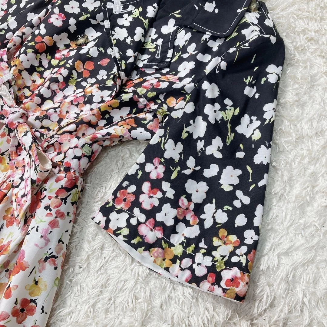 ROSSO VALENTINO Cappotto Abito Svasato Floreale L Autore dal Giappone RA