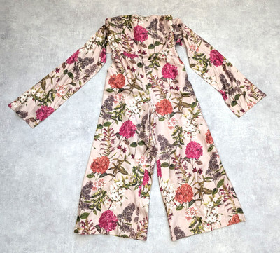 Whistles Jumpsuit Damen UK 8 Blumen 100% Seide Boho Sommer Hortensie leicht