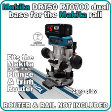 Makita DRT50 dual fit plunge & trim router sub-base for the Makita rail -INC P&P