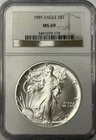1991 Silver Eagle NGC MS69