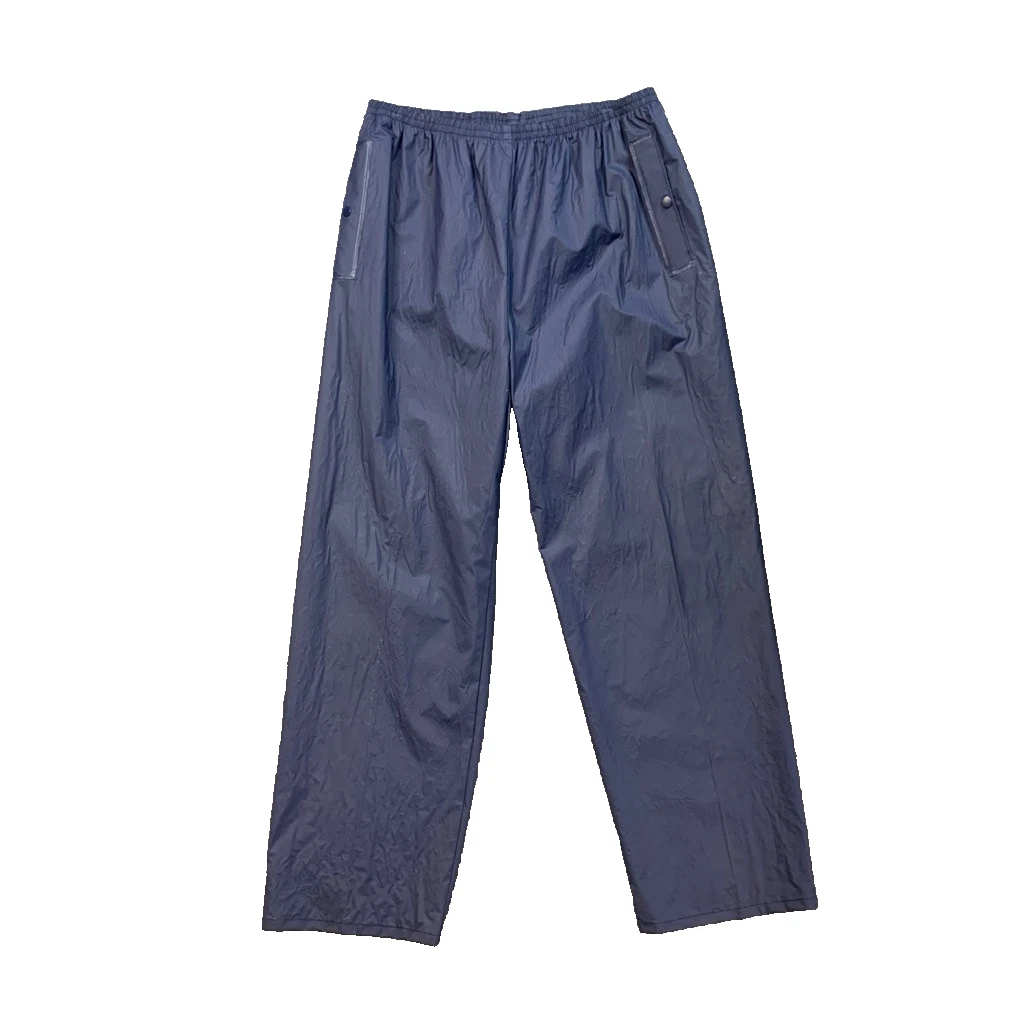 Vintage Columbia Rain Pants Mens L Large PVC Snap Hem Waterproof Hiking Outdoor