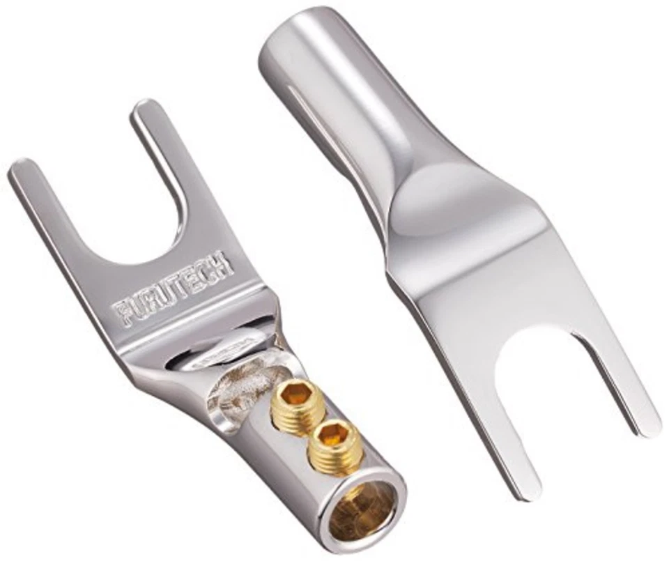 FURUTECH ADL audio grade Y lug rhodium plating four pair FP201R F/S w/Tracking# - Image 3 of 3