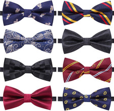 8 PACKS Elegant Adjustable Pre-tied Bow Ties for Men Boys 1 4 5 6 8 Pack for op