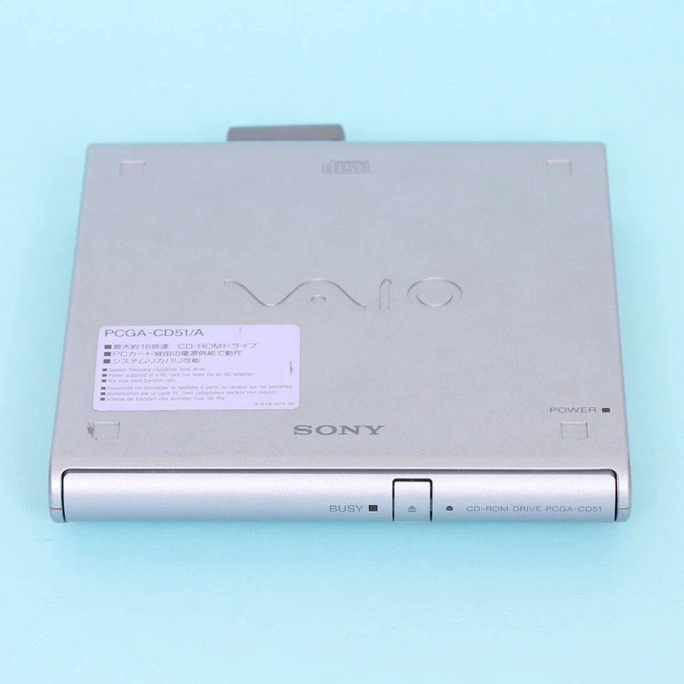 Sony 16 Bit PCMCIA PC Card 16X CD ROM Drive for Windows XP PCGA-CD51 - Image 2 of 3