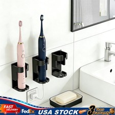 3pcs Electric Toothbrush Holders for Bathroom Wall Mounted Tooth Brushing Holder
