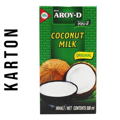 24x500ml Aroy D Kokosnussmilch Kokosmilch Nuoc Cot Dua zum Kochen Coconut Milk