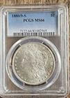 1880/9-S Morgan Dollar Overdate  PCGS MS66 VAM Variety Scarce in 66 Frosty