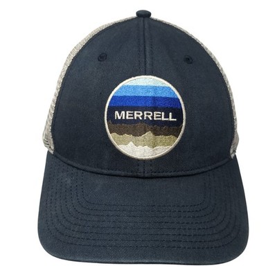 Merrell Snapback Mesh Back Trucker Hat Blue One Size Embroidered Outdoor