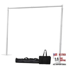 Pipe and Drape Backdrop Stand, 8x10ft Heavy Duty Backdrop Stand 8 10FT Silver