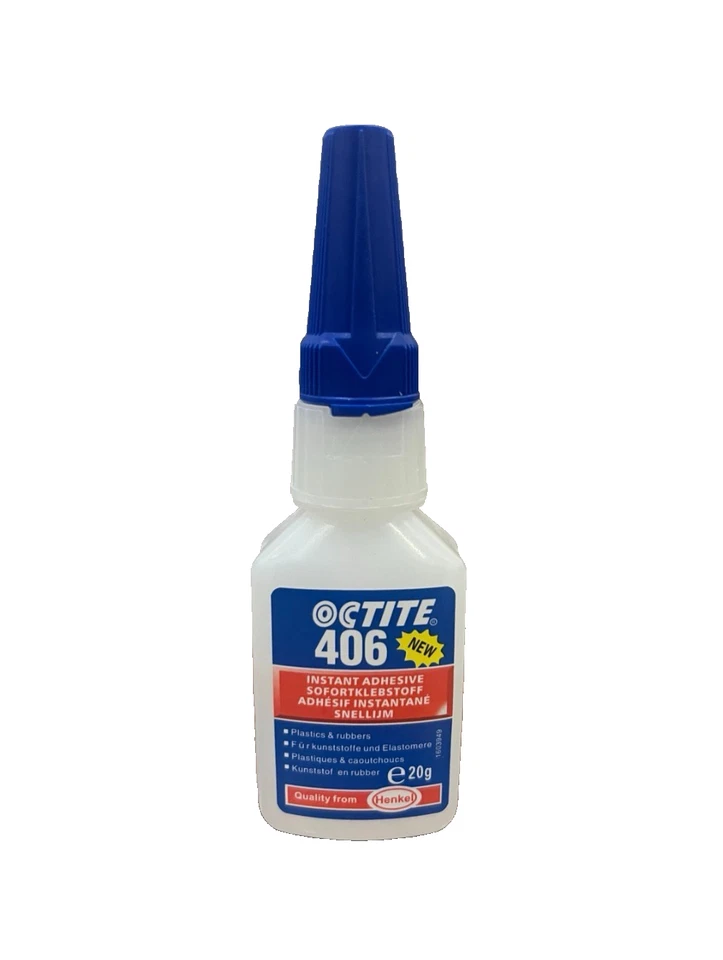 Loc-tite 406 Instant Adhesive - 20g Super Glue for Plastic and Rubber Repairs