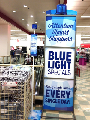 #ad Kmart Blue Light Special Signage POSTER 24 X 18 history $24.99