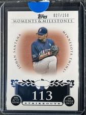 Santana, Johan - 2008 Moments & Milestones - Card #87 - Strikeouts 113 - 27/150