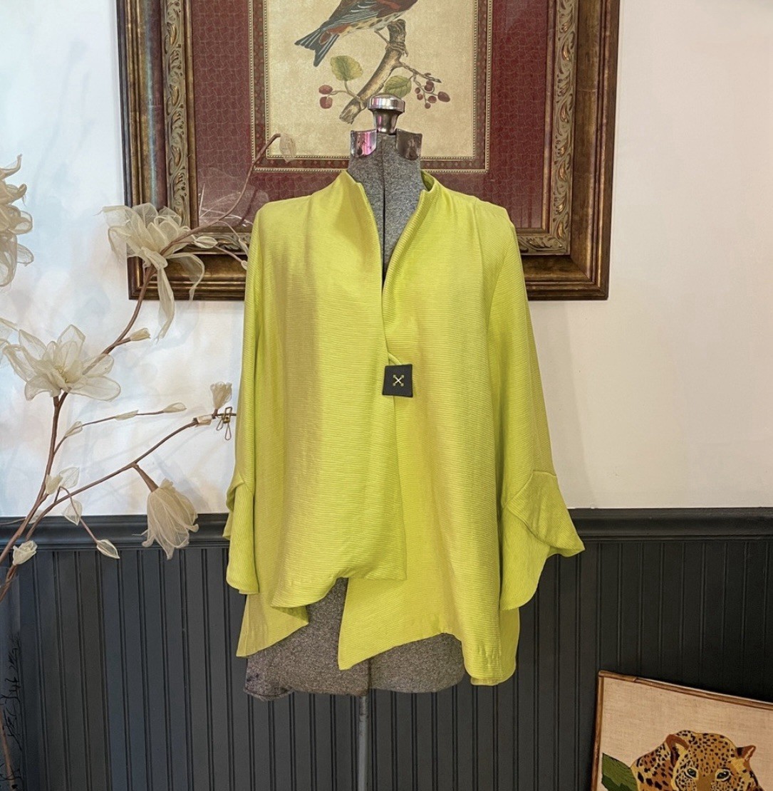 IC Collection Lime Ribbed Single Button Asymmetri… - image 1