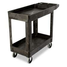 RUBBERMAID COMMERCIAL PRODUCTS UTILITY CART WITH DEEP 500 LB CAPACITY - BLACK