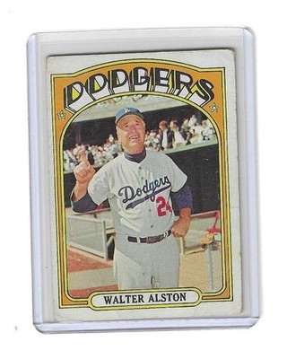 1972 Topps High # Walter Alston #749 LOW GRADE