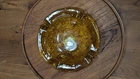 Vintage 1960s Soreno Harvest Gold Large 8.5" Ashtray Anchor Hocking Amber Glass