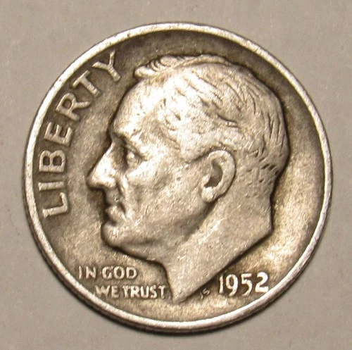 1952-D Roosevelt Dime — photo from the most recent tracked eBay sale