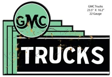 Vintage Style Metal Sign GMC Truck Service Station 23.5x16.2