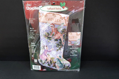 Bucilla winter fairies needlepoint christmas stocking