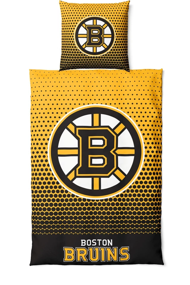 GREAT BRANDING NHL Bettwäsche Set Boston Bruins Eishockey Bedding Set Bettbezug 200x135cm
