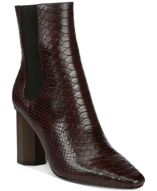 Dark Brown Laila BOOTIES Shoes Leather 